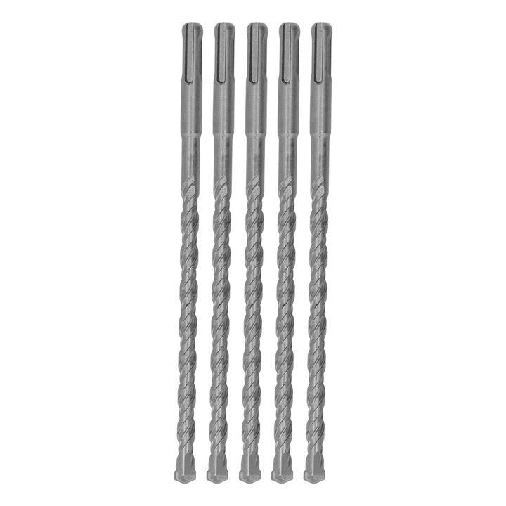 Set 5 Biti de Gaurit cu Varf din Carbura, Enforose, 2 Flute, 210mm, pentru Caramida si Beton