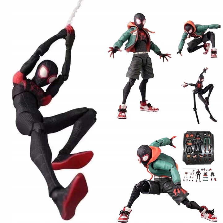 Фигурка Spider Man: Into The Spider Miles Morales, Bedee, PVC, 5 години+, многоцветна