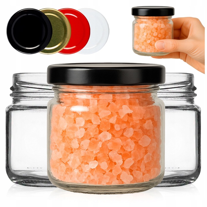 Комплект стъклени буркани, SuperButelki, с капак, 100 мл, 1 кг, за мед, 53 мм, 10 бр.