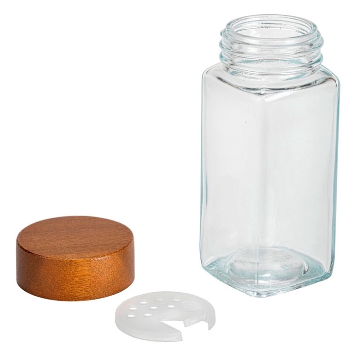 Recipient pentru condimente din sticla cu capac din lemn de accacia Wenko Annie 54048100