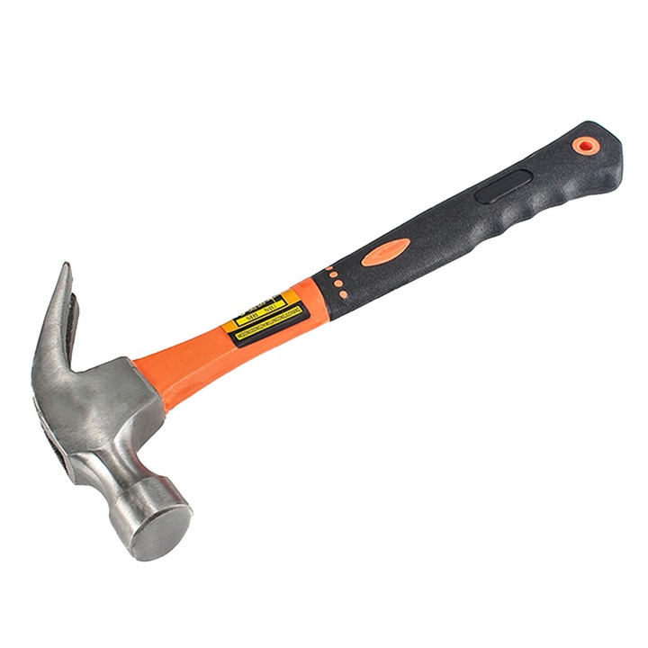 Enforose karomkalapács, szén, fa nyél, 33x14.5x4.8cm, narancs/fekete