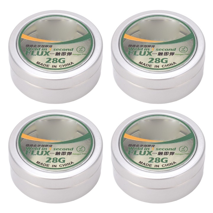 Set 4 bucati pasta de reimprospatare pentru varfuri de lipit, Enforose, 28g, curatare eficienta, dezoxidare