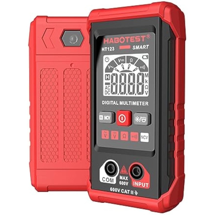 Multimetru digital complet inteligent HT123, 2000 de conturi, cu afisaj LCD, masoara tensiunea AC/DC