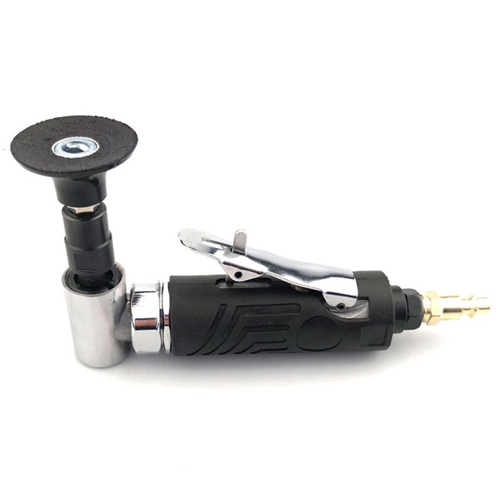 Polizor unghiular pneumatic 90 grade, 1/4 inch, 10 accesorii, 0.60kg