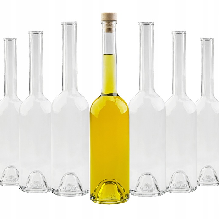 Комплект бутилки с тапи, Суперботели, Стъкло, 500 мл, Висококачествено производство, Лесни за почистване, Издръжливи, Височина 31,1 см, Диаметър 7 см, Прозрачни