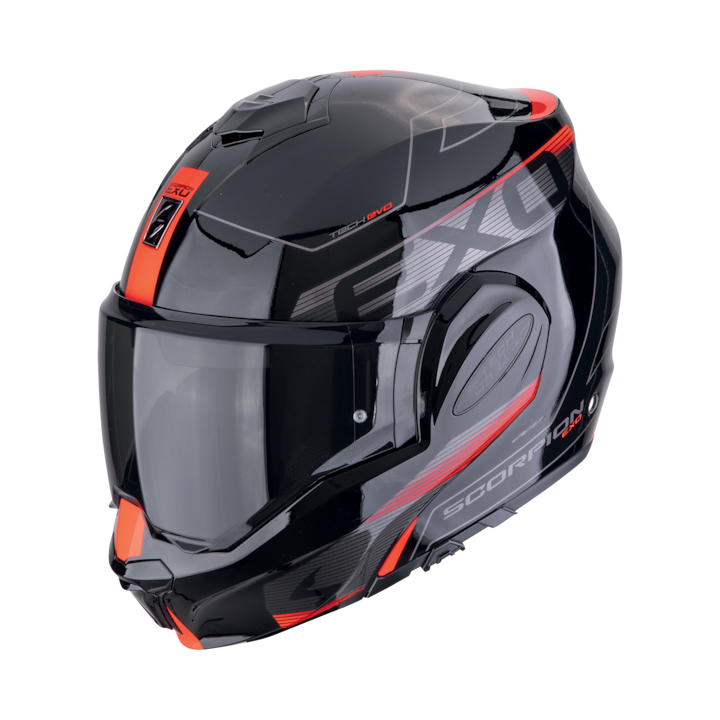 Модулна каска Flipback SCORPION EXO-TECH EVO Traveller Black Red размер M
