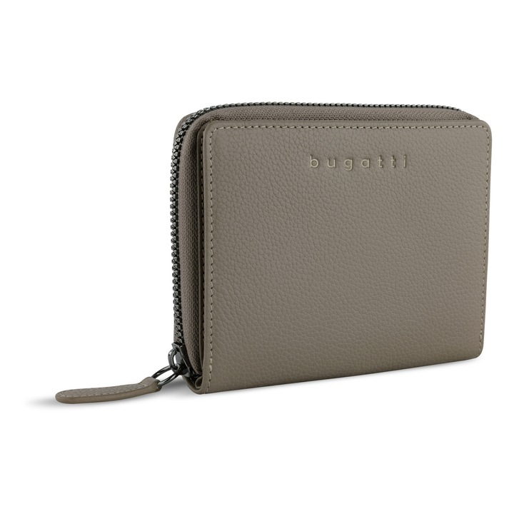 Portofel femei, Bugatti, piele naturala, seria MIRA, 491010, gri