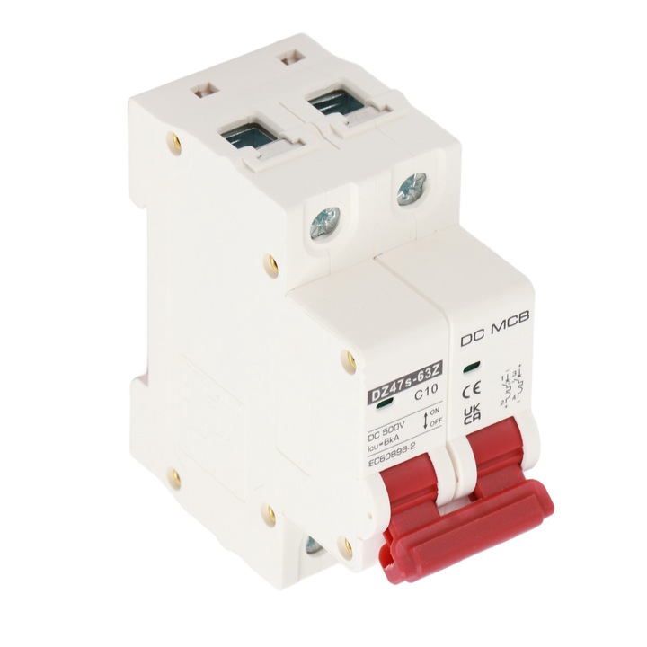 Intrerupator DC, Sistem magnetic, Intrerupator miniatural, pentru sistem fotovoltaic 500V 10A 2P