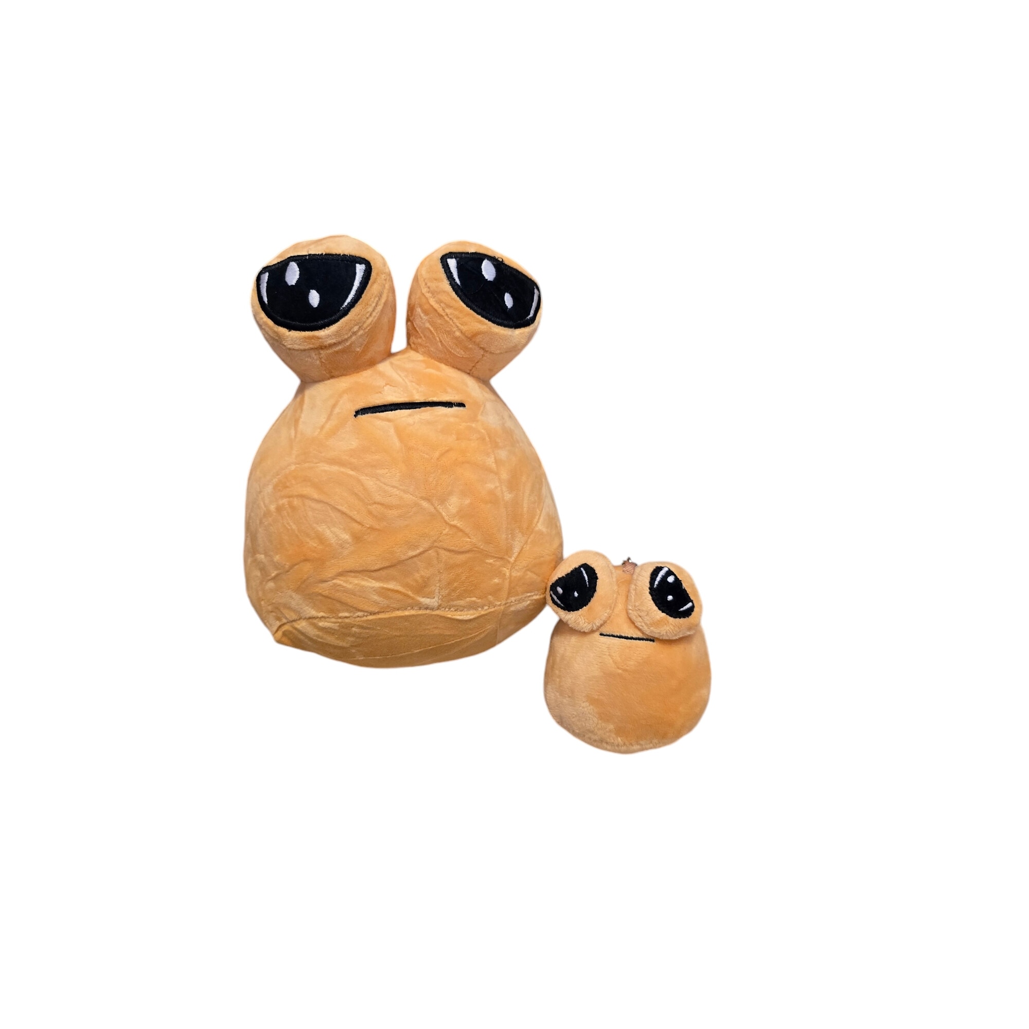 Jucarie set de 2 plusuri extraterestrul Pou, plus moale si breloc cu ...