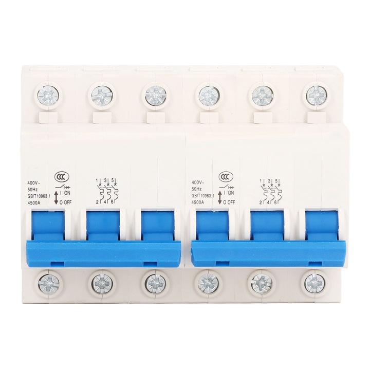 Intrerupator dublu de alimentare sina de ghidare DIN Micro Interblocare 3P+3P 6000A Comutator de transfer manual AC400V