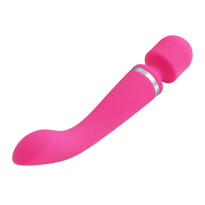 Vibrátor nőknek, Tovive, 100%-ban vízálló, intim élvezet, erogén zónák stimulálása, dupla fej, gyors USB töltés, 10 vibrációs mód, prémium orvosi szilikon minőség, LODI, rózsapiros