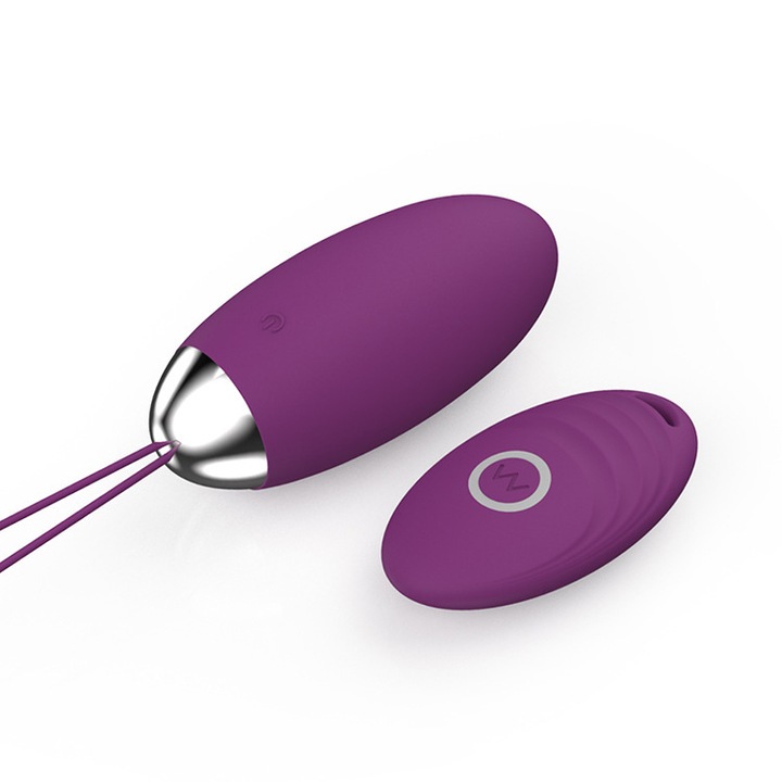 Луксозен вибратор Egg, За интимни моменти, С безжично дистанционно управление, Деликатни удоволствия, Уникални изживявания, Множество вибрационни функции, Ултра тих и ефективен, Лилав