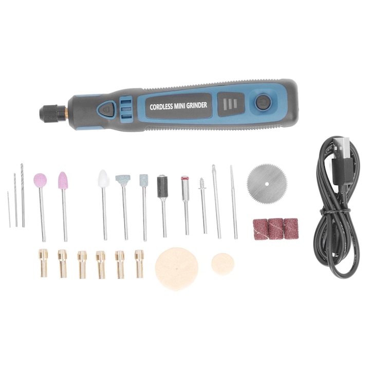 Unealta multifunctionala de slefuire electrica Instrument rotativ fara fir cu 3 viteze pentru slefuire, gaurire, lustruire, gravare, proiecte de bricolaj