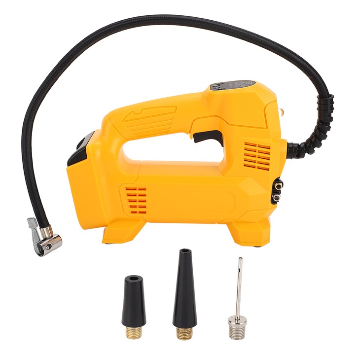 Compresor de aer pentru umflat anvelope, portabil, fara fir, digital, 3‑150PSI, pentru baterie cu litiu DCB180