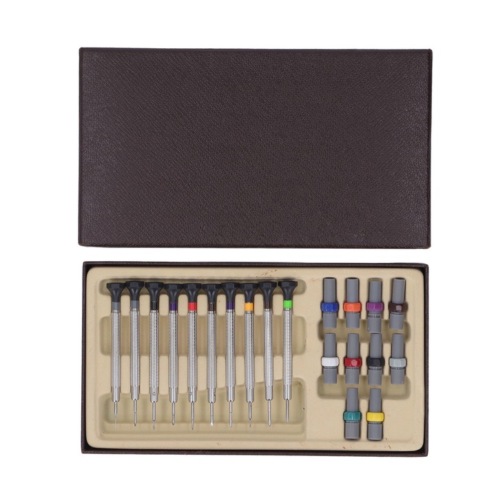 10 darabos csavarhúzó készlet órajavításhoz, Jormftte, rozsdamentes acél, színes fogantyúk, könnyen használható