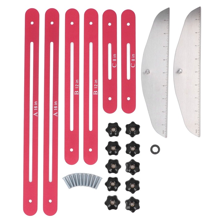 11-60 hüvelykes lépcsőfok sablon, újrafelhasználható lépcsőfok mérőeszköz polcokhoz, gipszkartonhoz