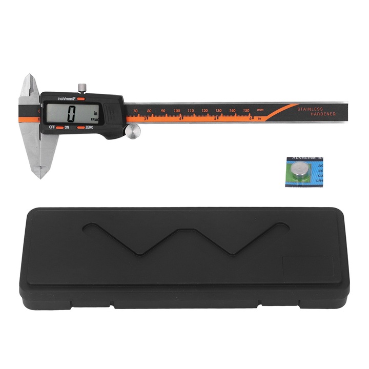 Subler electronic Vernier din otel inoxidabil 0-150 mm, ecran LCD, subler digital pentru masurare