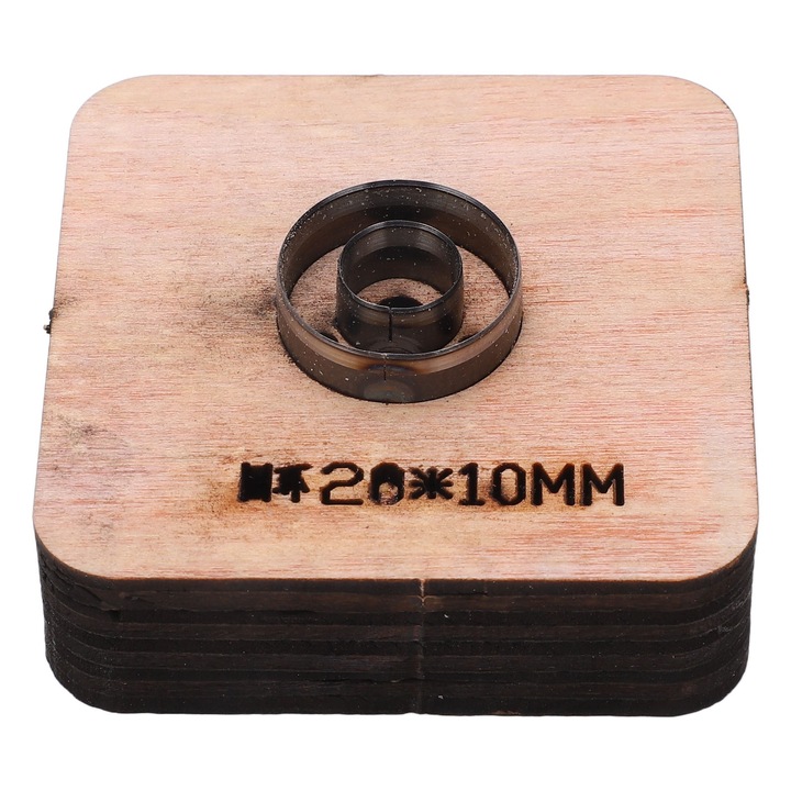 Matrita de taiere a pielii 20x10mm Cutter circular in forma de inel pentru taiere cu poanson Instrument de matrita pentru bricolaj