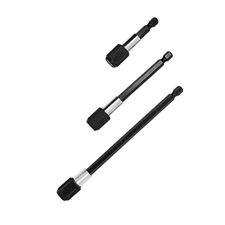 Set 3 x Adaptoare Magnetice pentru Bormasina, Enforose, 60x100x150mm, Otel Chrome Vanadiu, Negru/Silver