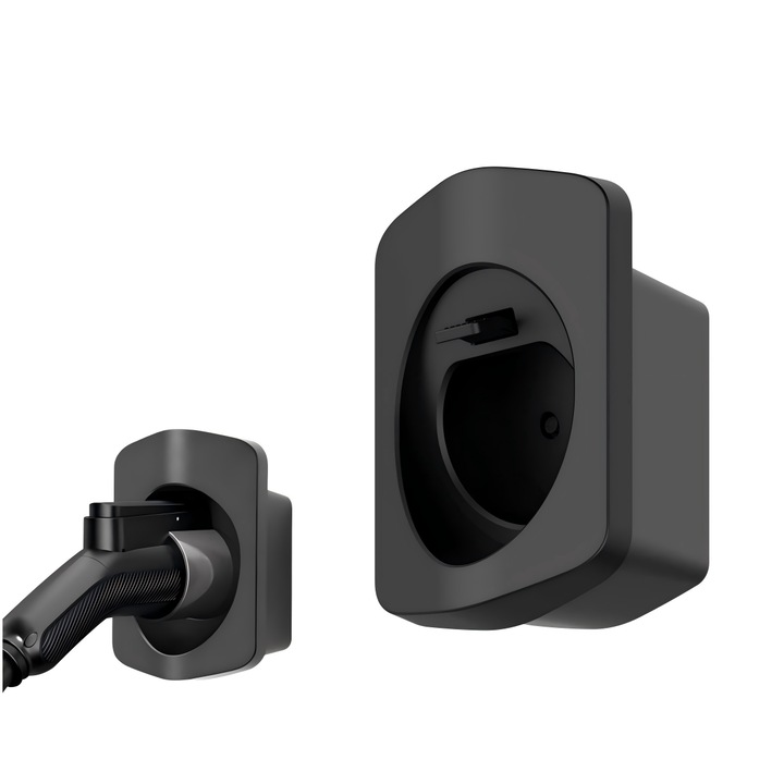 Suport incarcator EV, organizator cablu de incarcare electrica, design anti-cadere, rezistent la intemperii, negru