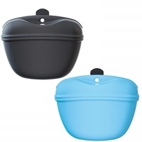 Set 2 Borseta pentru recompense, geanta dresaj, punga portabila multifunctionala pentru doggye, 12.5*10.5 cm, Vanaxalife®, Negru/Albastru