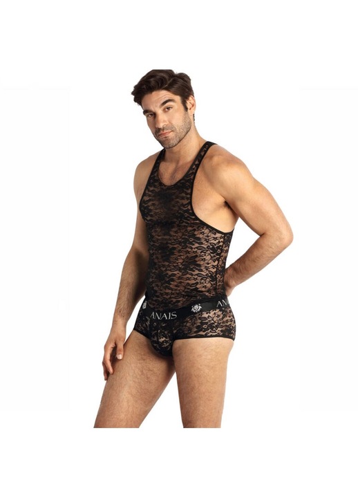 Top lenjerie intima barbati, Anais, Romantism, dantela florala, multicolor, poliester-lycra, M INTL