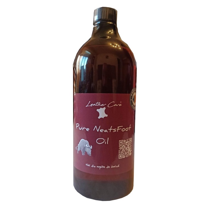 Bőrápoló olaj, hevederek, Pure Neatsfoot Oil, Leather Care, 1000 ml