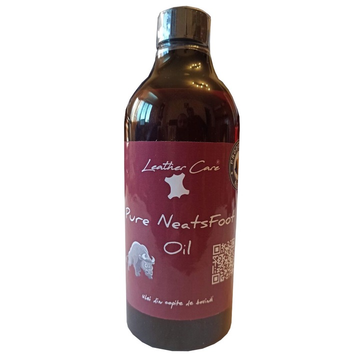 Bőrápoló olaj, hevederek, Pure Neatsfoot Oil, Leather Care, 500 ml