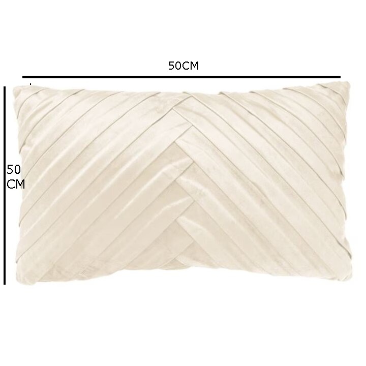 Perna Decorativa Ecru Model Velvet Reliefat 50x30cm