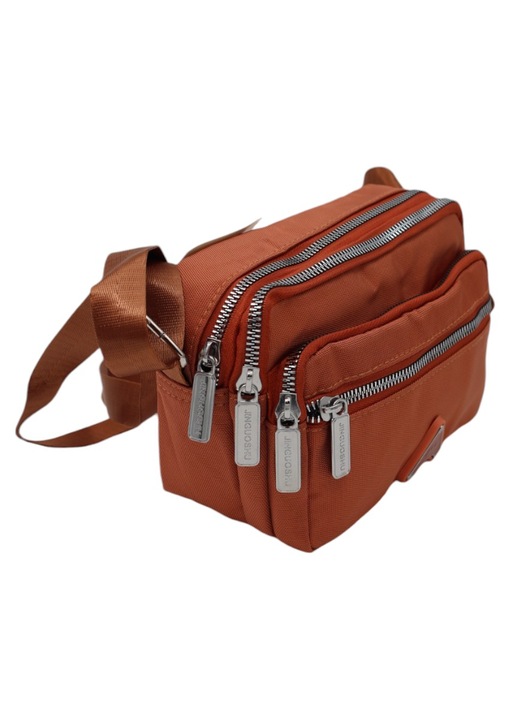 Дамска чанта за през рамо R88014, регулируема презрамка, жълта