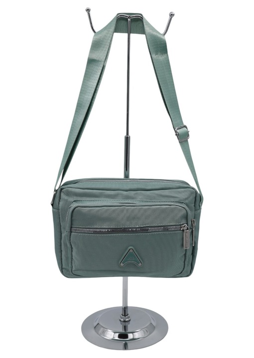 Női crossbody táska R241, állítható pánttal, világoszöld