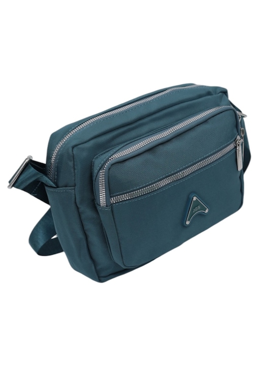 Női crossbody táska R241, állítható pánttal, zöld