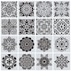 Set de 16 sabloane decorative Mandala, WELUOT, reutilizabile, 15x15cm