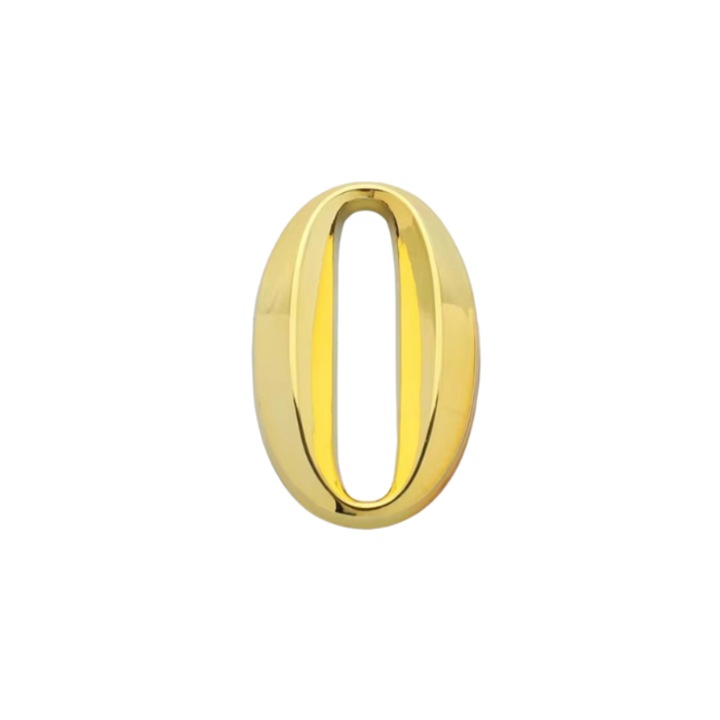 Numar casa, Usa, Cifra 0, CRT, Max Door, ABS, Autoadeziv, Auriu, 5x3 cm