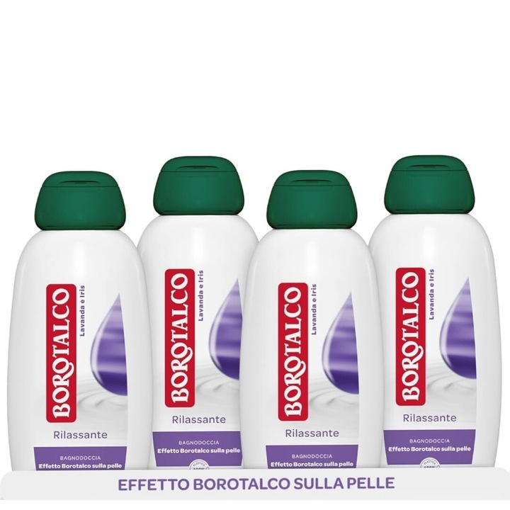 4 db-os készlet Borotalco Rilassante Levendula és Írisz tusfürdő 600 ml