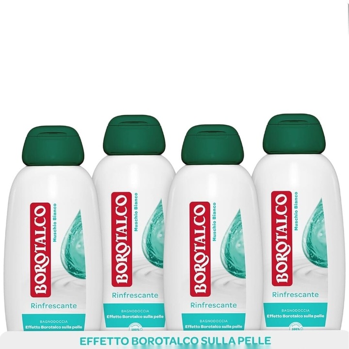 4 db-os készlet Borotalco Rinfrescante Muschio Bianco tusfürdő 600 ml