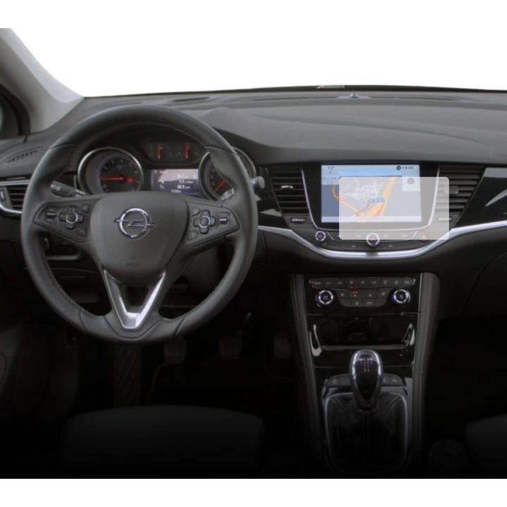 Folie Protectie Navigatie Opel Crossland X 2017+, Duragon, protectie Display Navigatie, silicon Transparent, Anti-zgarieturi, Anti-amprenta, Regenerabila, Flexibila, Anti-Shock, kit instalare