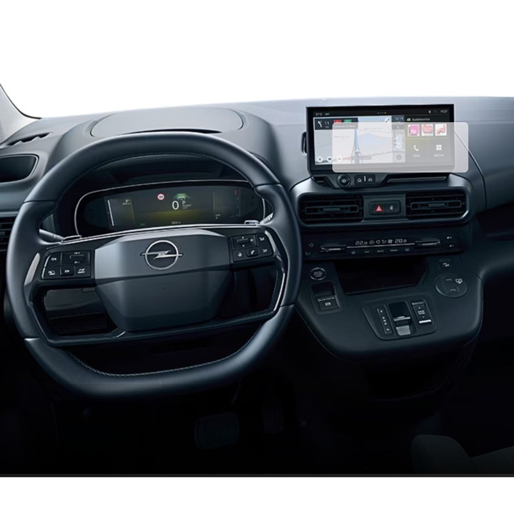 Folie Protectie Navigatie Opel Vivaro 2024+, Duragon, protectie Display Navigatie, silicon Transparent, Anti-zgarieturi, Anti-amprenta, Regenerabila, Flexibila, Anti-Shock, kit instalare