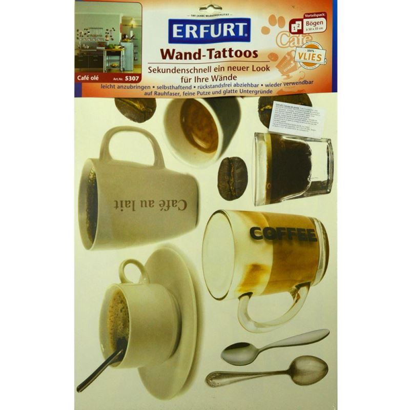 Sticker decorativ perete CAFEOLE, ERFURT & SOHN GERMANIA, 2 foi