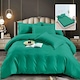 Lenjerie de pat Damasc, policoton, 6 piese, cearceaf cu elastic 160x200cm, pentru pat dublu, verde, Ralex Pucioasa, 6pH71