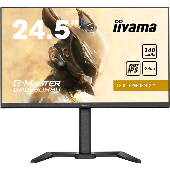Gaming monitor LED IPS iiyama G-Master GB2590HSU-B5, 24.5", Full HD, HDMI, Display Port, 240Hz, Gold Phoenix, Vesa, fekete