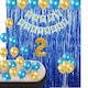Banner Happy Birthday 100x200 cm, Flippy, Dimensiune Stegulet 11.5x16.5 cm, Rola de Ata Inclusa, Albastru