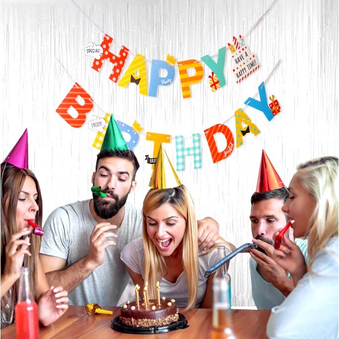 Banner Happy Birthday 100x200 cm, toolsy, Rola de Ata Inclusa