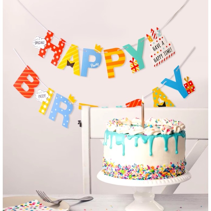 Banner Happy Birthday 100x200 cm, toolsy, Rola de Ata Inclusa