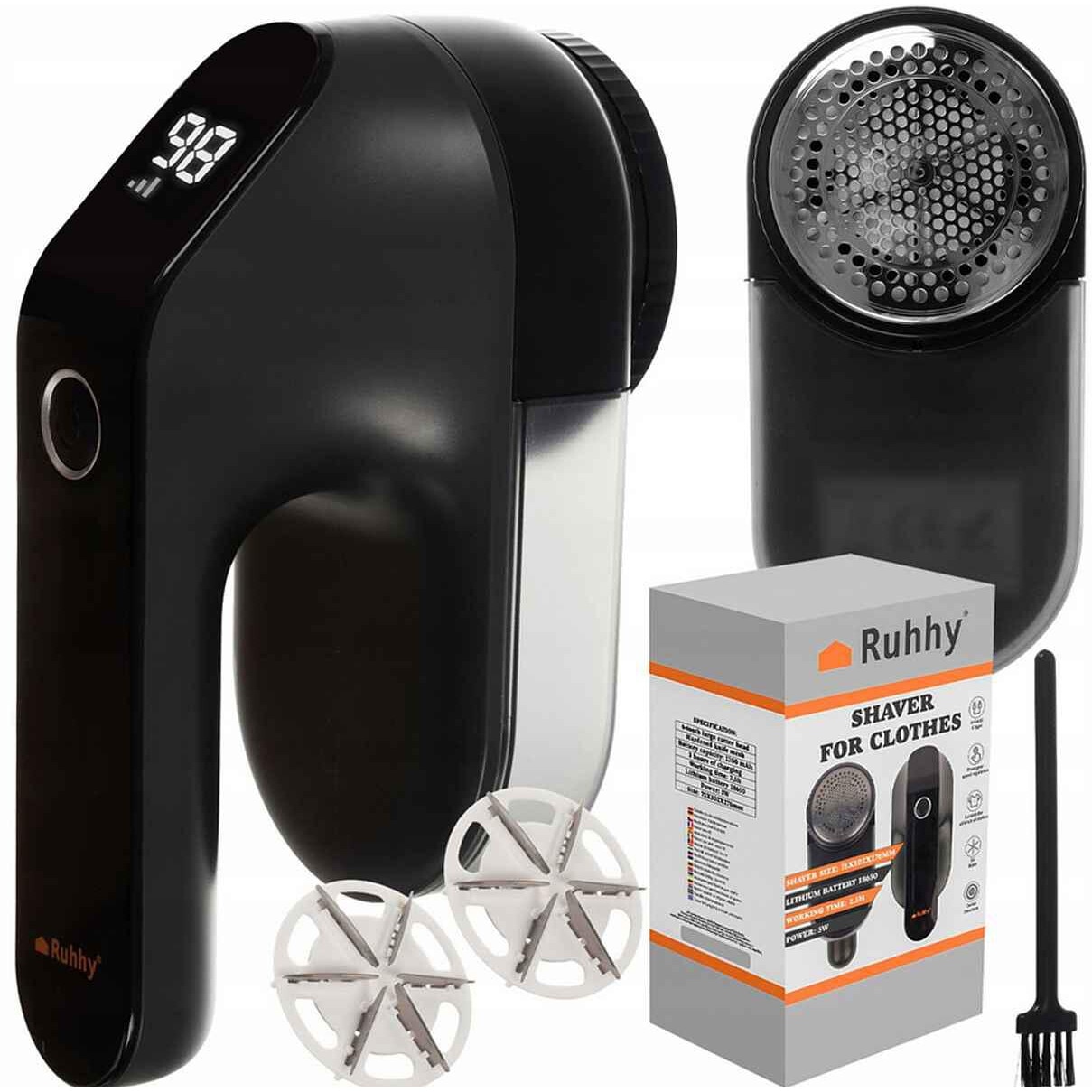 Aspirator de scame, material: ABS + PP 6 lame de taiere plasa de cutit, protectie impotriva deteriorarii tesaturii putere: 5 W baterie litiu capacitate baterie: 1200 mAh timp de incarcare: 3 h timp de lucru: 2, 5 h 230 V alimentare dimensiuni container