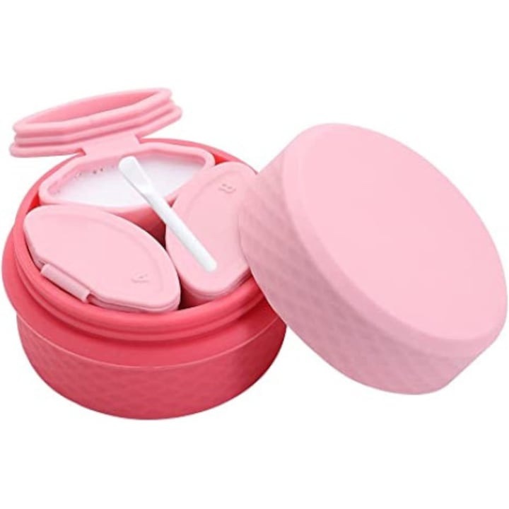 Set recipiente de calatorie, WELUOT, silicon, roz