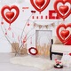 Balon folie cu suport, figurina Inima, Rosu, 100 cm, Ropet