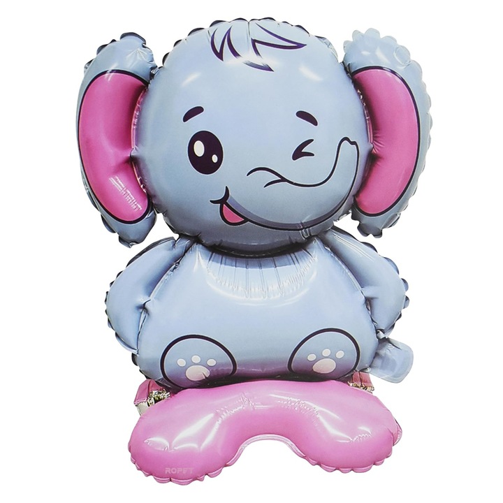 Balon folie cu suport, figurina Elefant, 60 cm, Ropet