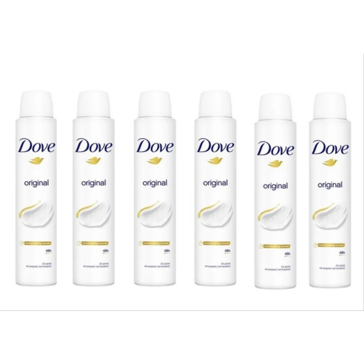 6 db-os Dove Original női dezodor szett, 1/4 hidratáló krém, 48 órás védelem, 200 ml