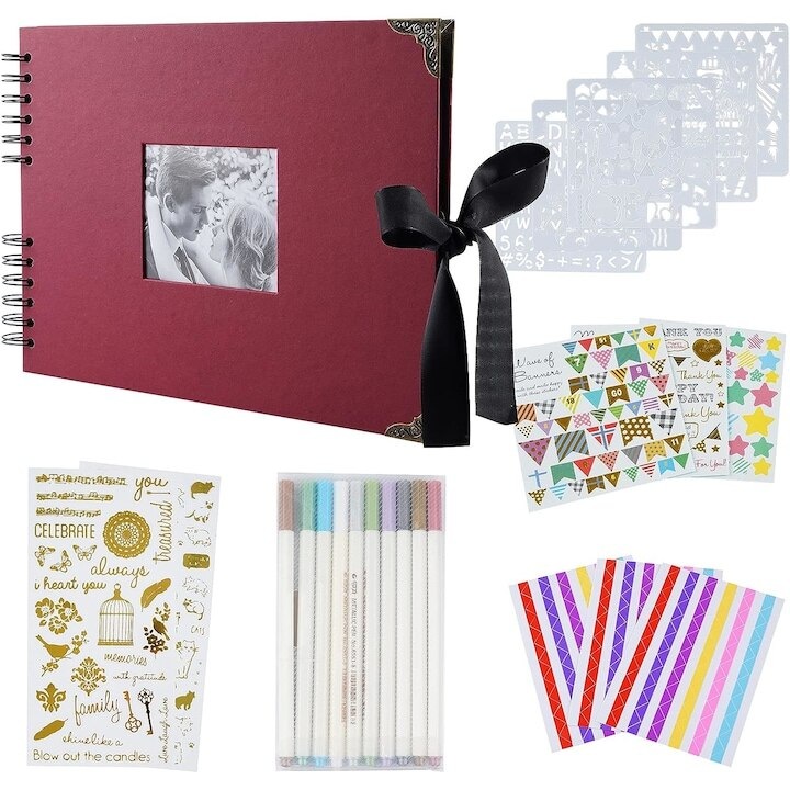 Set album foto creativ, WELUOT, carton/metal, multicolor